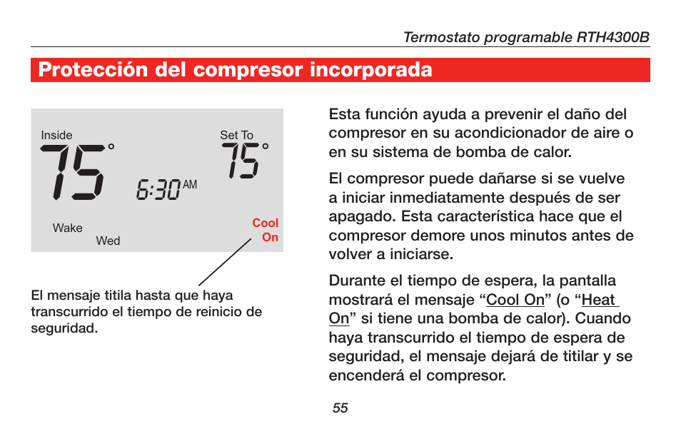 Honeywell RTH4300B User Manual | Page 57 / 64