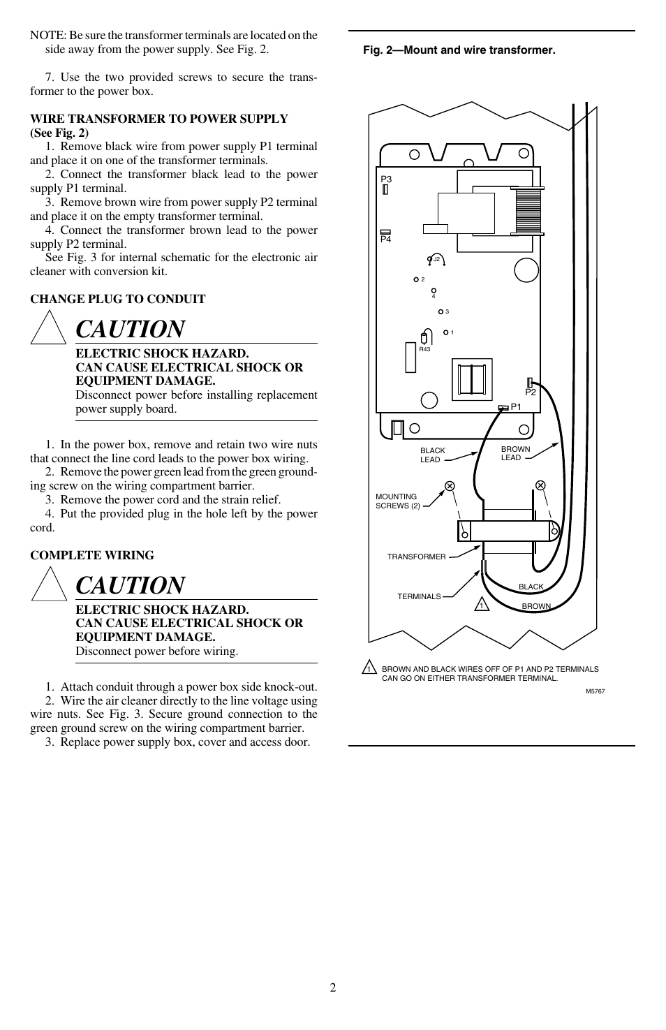 Caution | Honeywell 203365A User Manual | Page 2 / 6