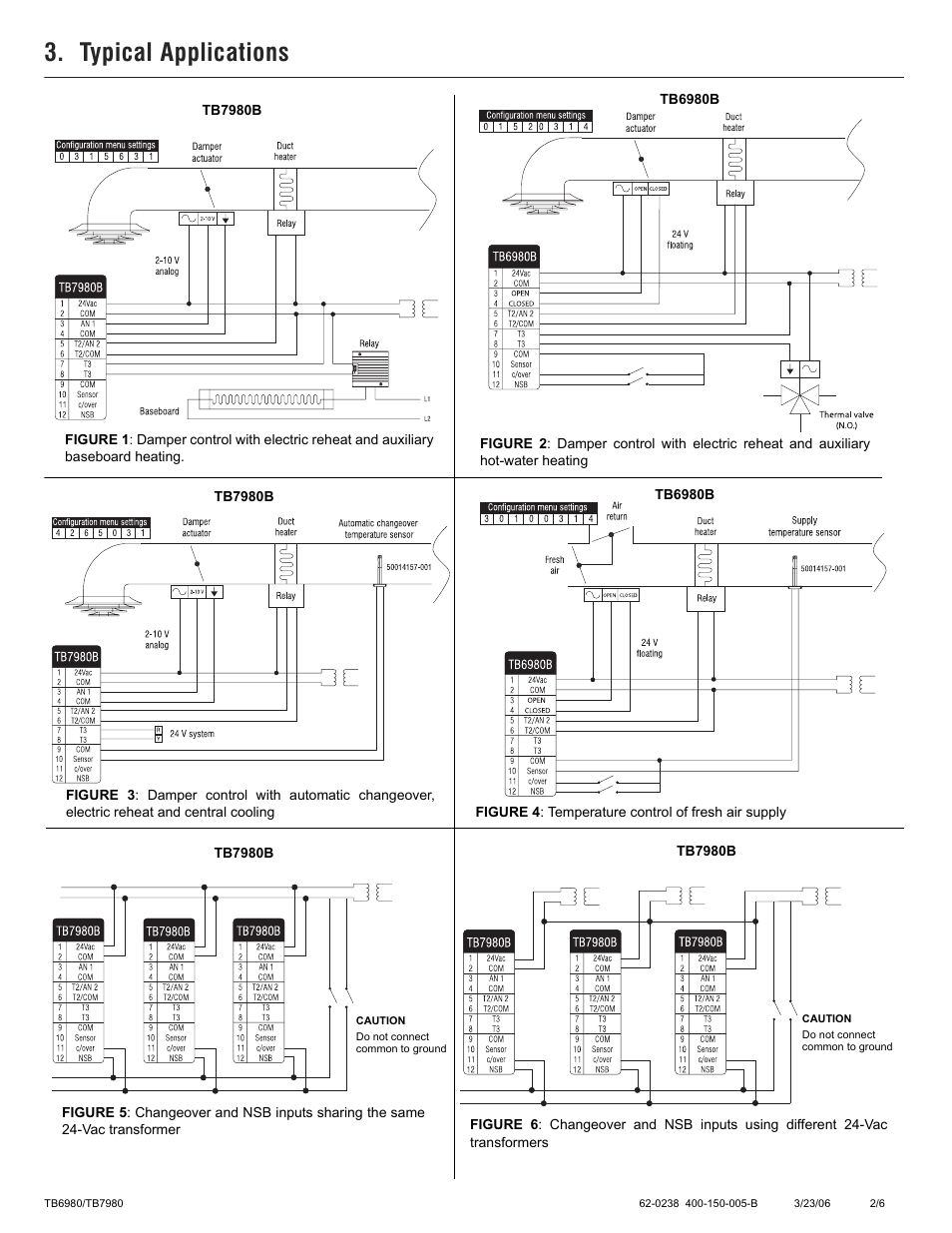 Typical applications | Honeywell ZONEPRO TB6980 User Manual | Page 2 / 6