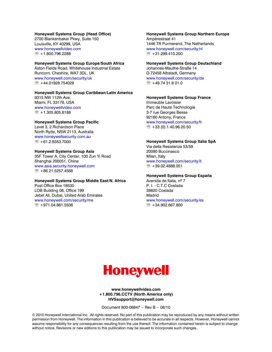 Honeywell HREP4 User Manual | Page 104 / 104