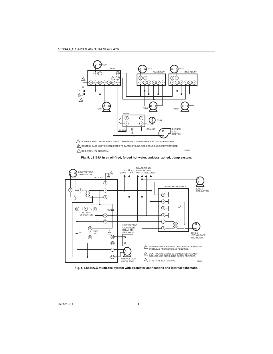 Honeywell AQUASTAT L8124E User Manual | Page 4 / 8