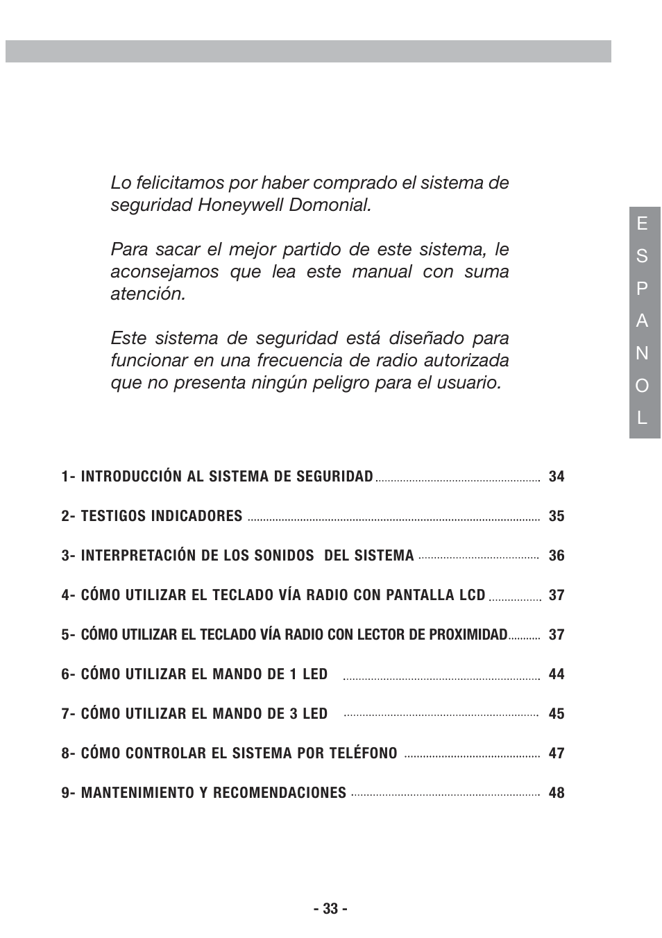 Honeywell EKZ008200B User Manual | Page 34 / 97