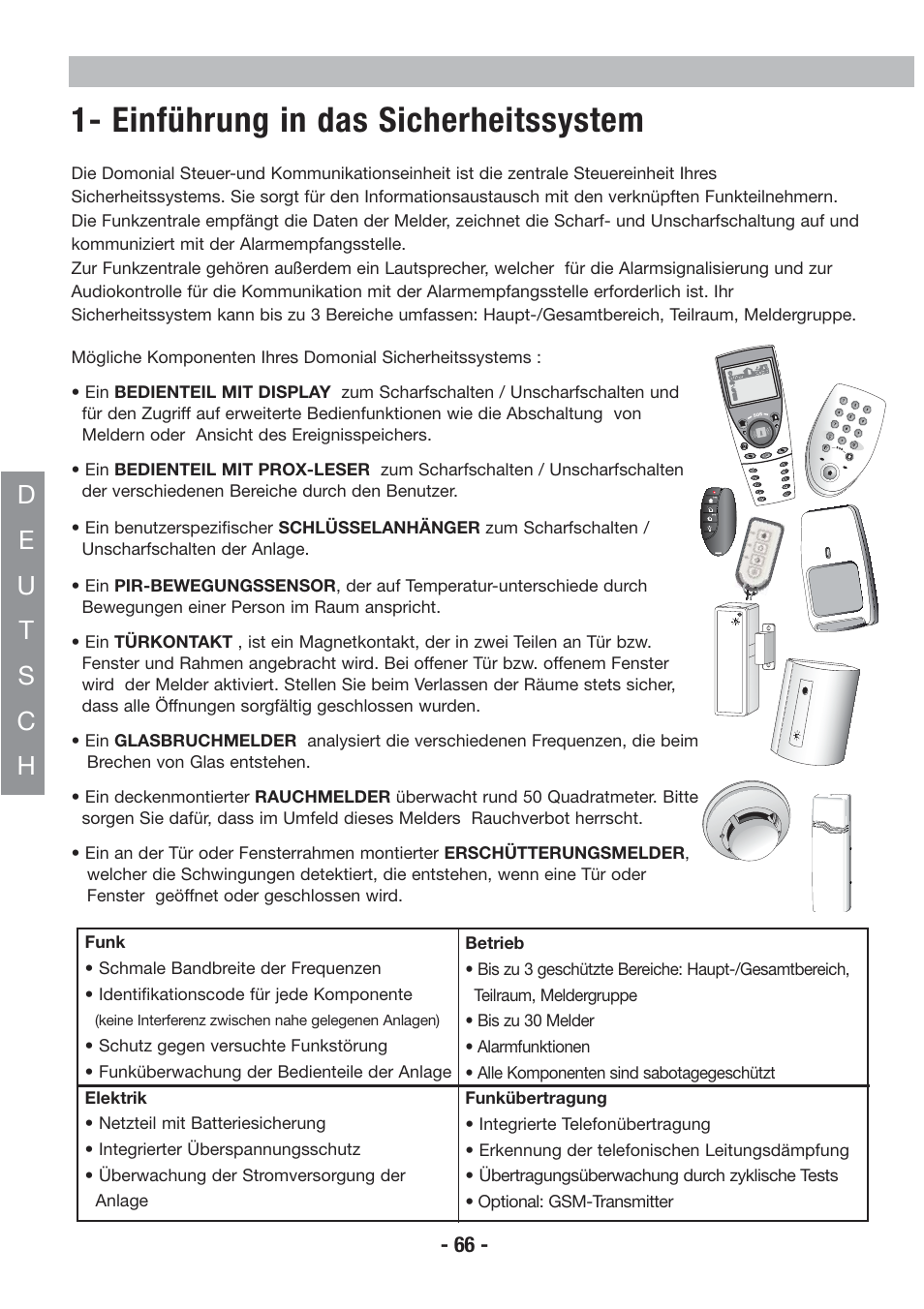 Einführung in das sicherheitssystem | Honeywell EKZ008200B User Manual | Page 67 / 97