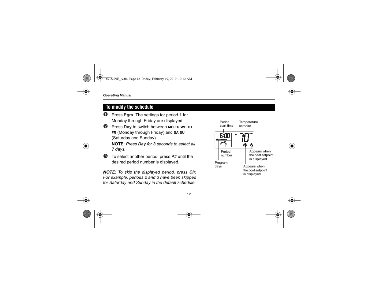 Honeywell RTH2310 User Manual | Page 14 / 44