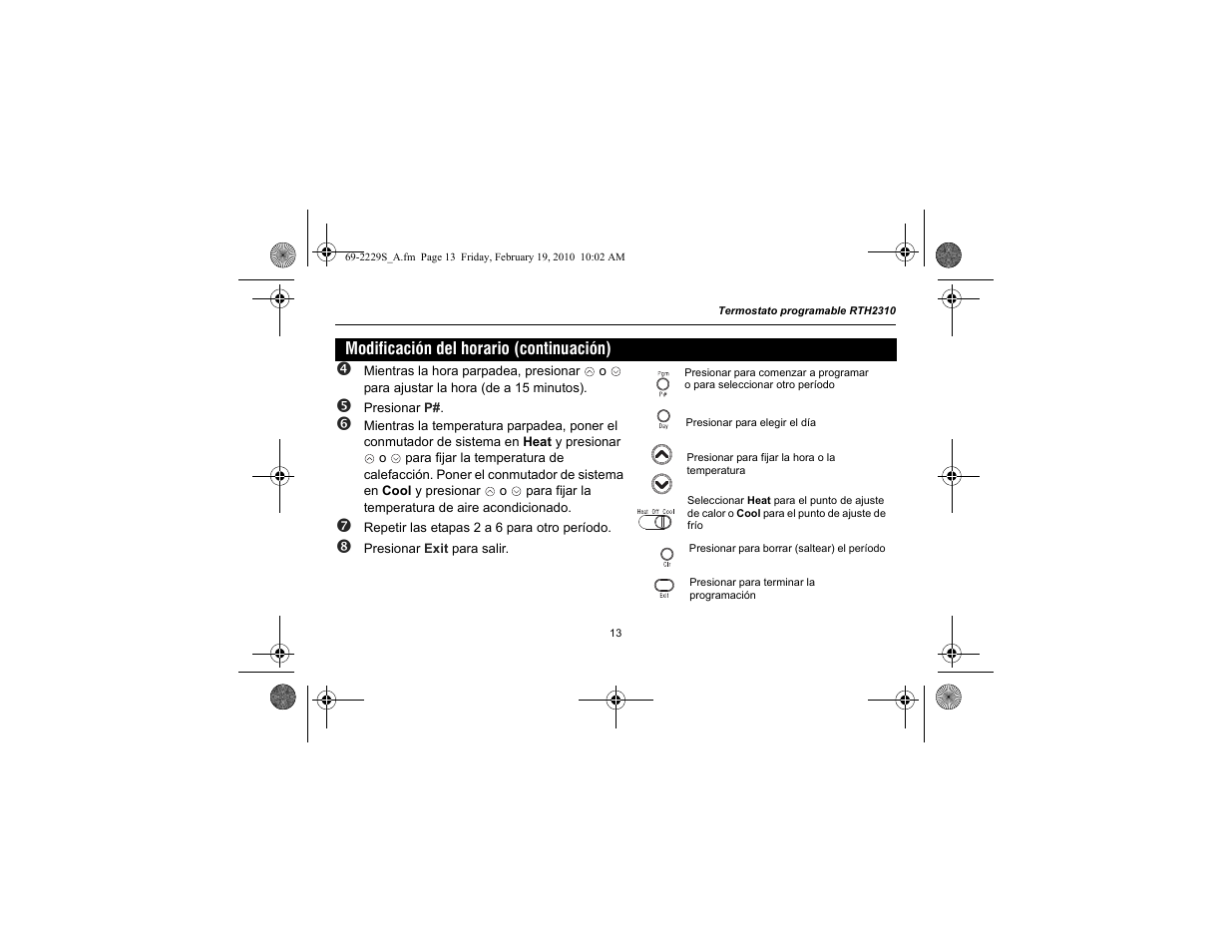 Honeywell RTH2310 User Manual | Page 37 / 44