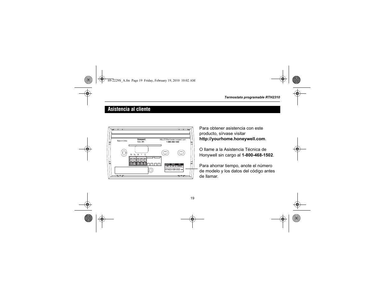 Honeywell RTH2310 User Manual | Page 43 / 44