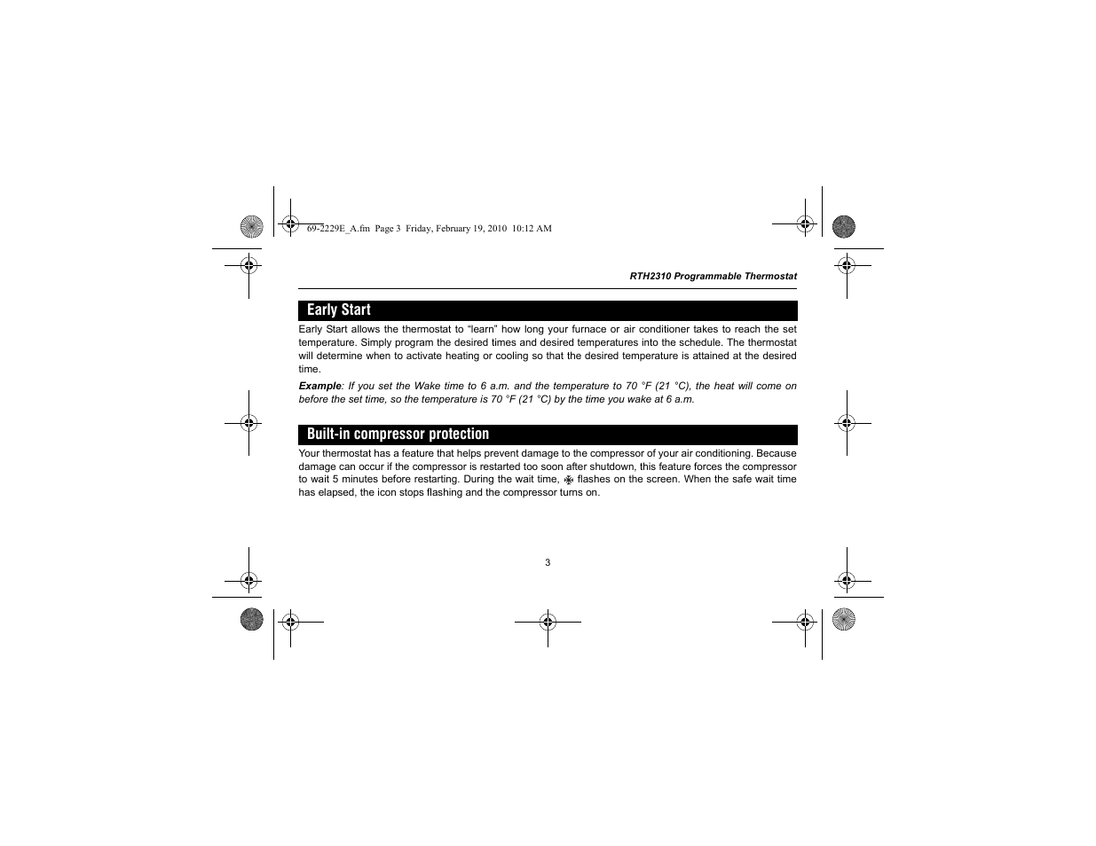 Honeywell RTH2310 User Manual | Page 5 / 44