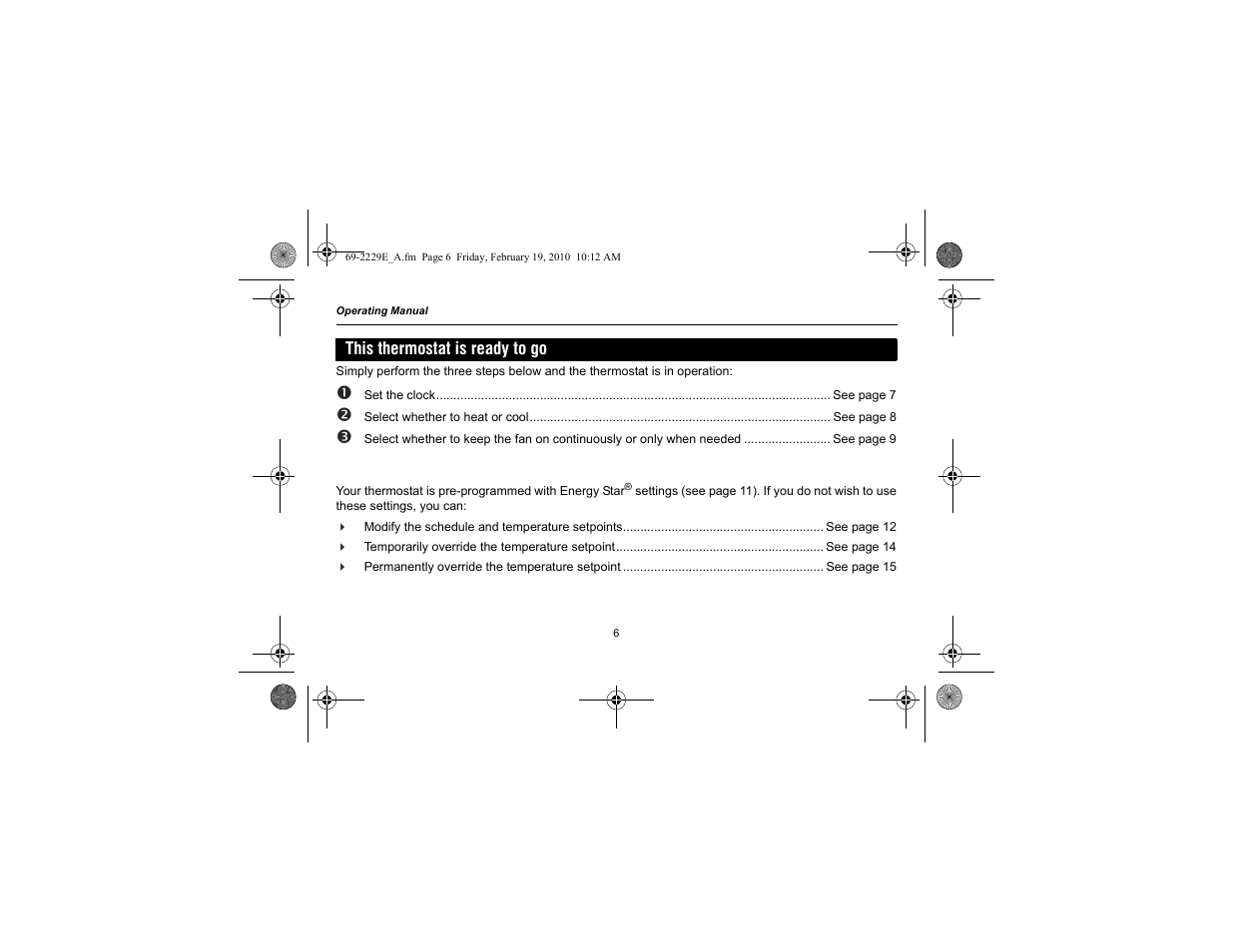 Honeywell RTH2310 User Manual | Page 8 / 44