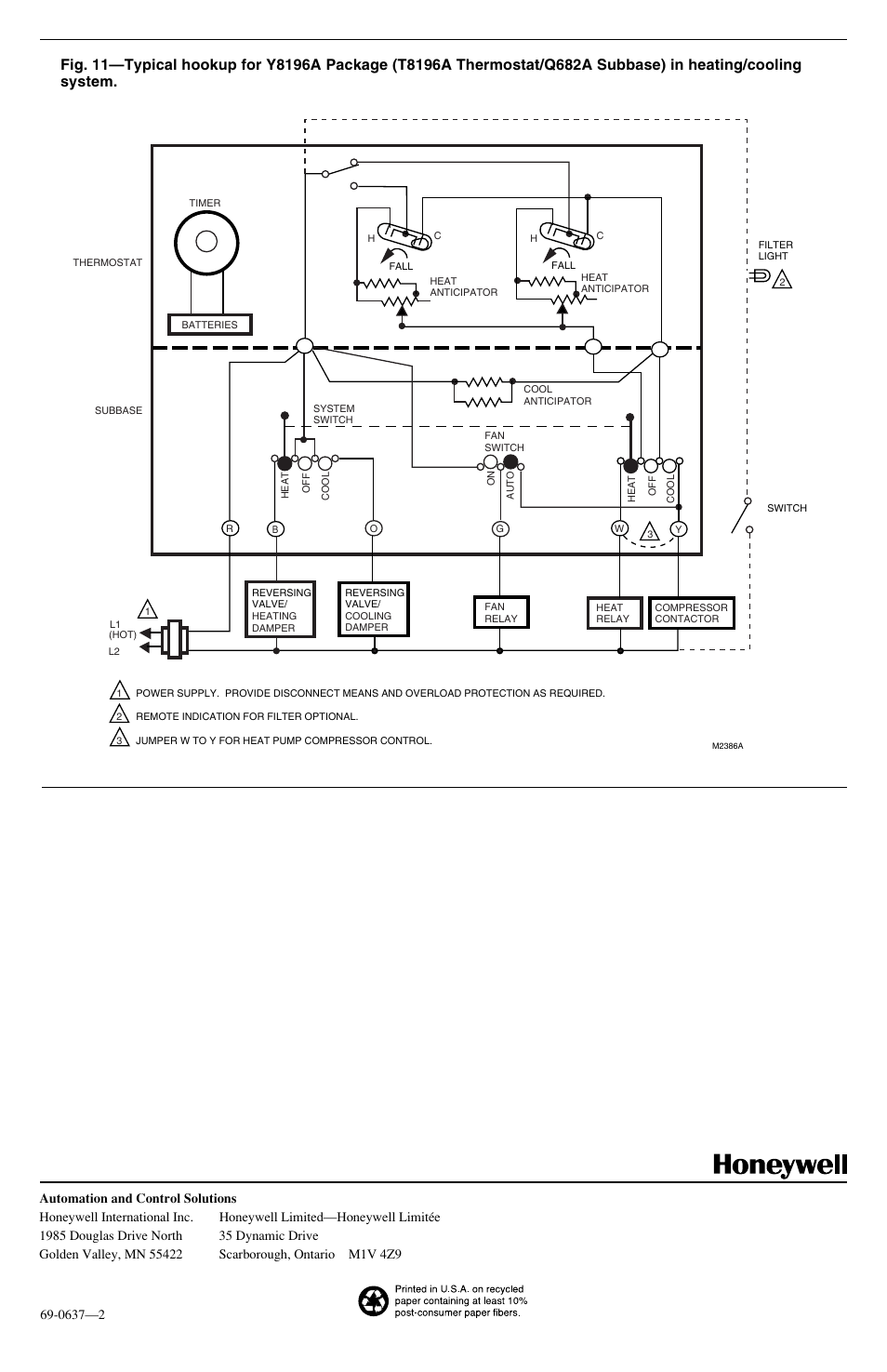 Honeywell Y8196A User Manual | Page 6 / 6