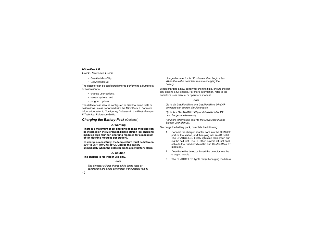 Charging the battery pack (optional) | Honeywell MicroDock II User Manual | Page 14 / 19