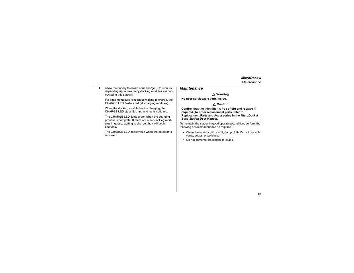 Maintenance | Honeywell MicroDock II User Manual | Page 15 / 19