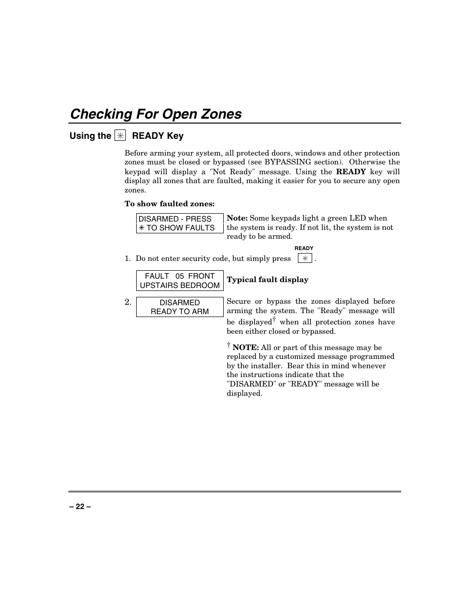 Checking for open zones | Honeywell SYSTEM OVERVIEW N7003V3 User Manual | Page 22 / 56