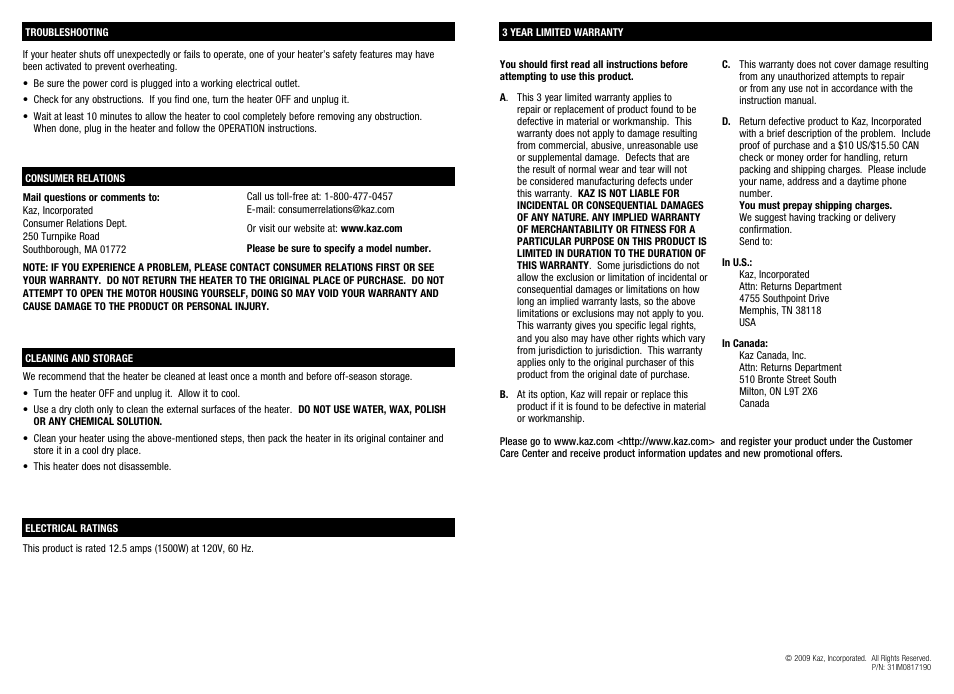 Honeywell HZ-614 series User Manual | Page 3 / 8