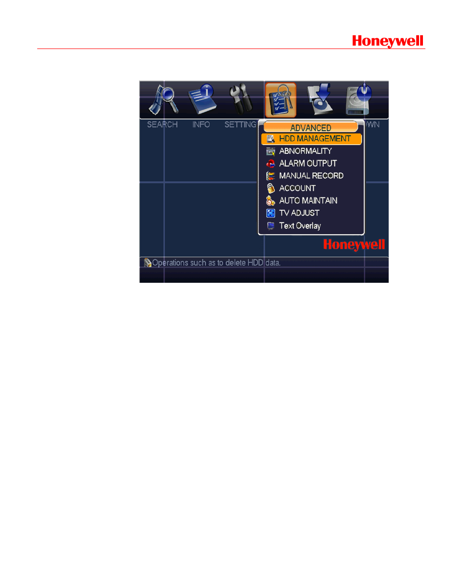 Hdd management, Honeywell | Honeywell HD-DVR-1016 User Manual | Page 99 / 182