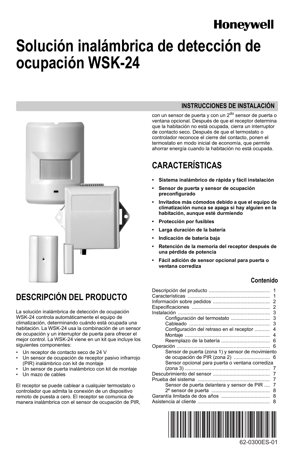 Honeywell WSK-24 User Manual | Page 9 / 16