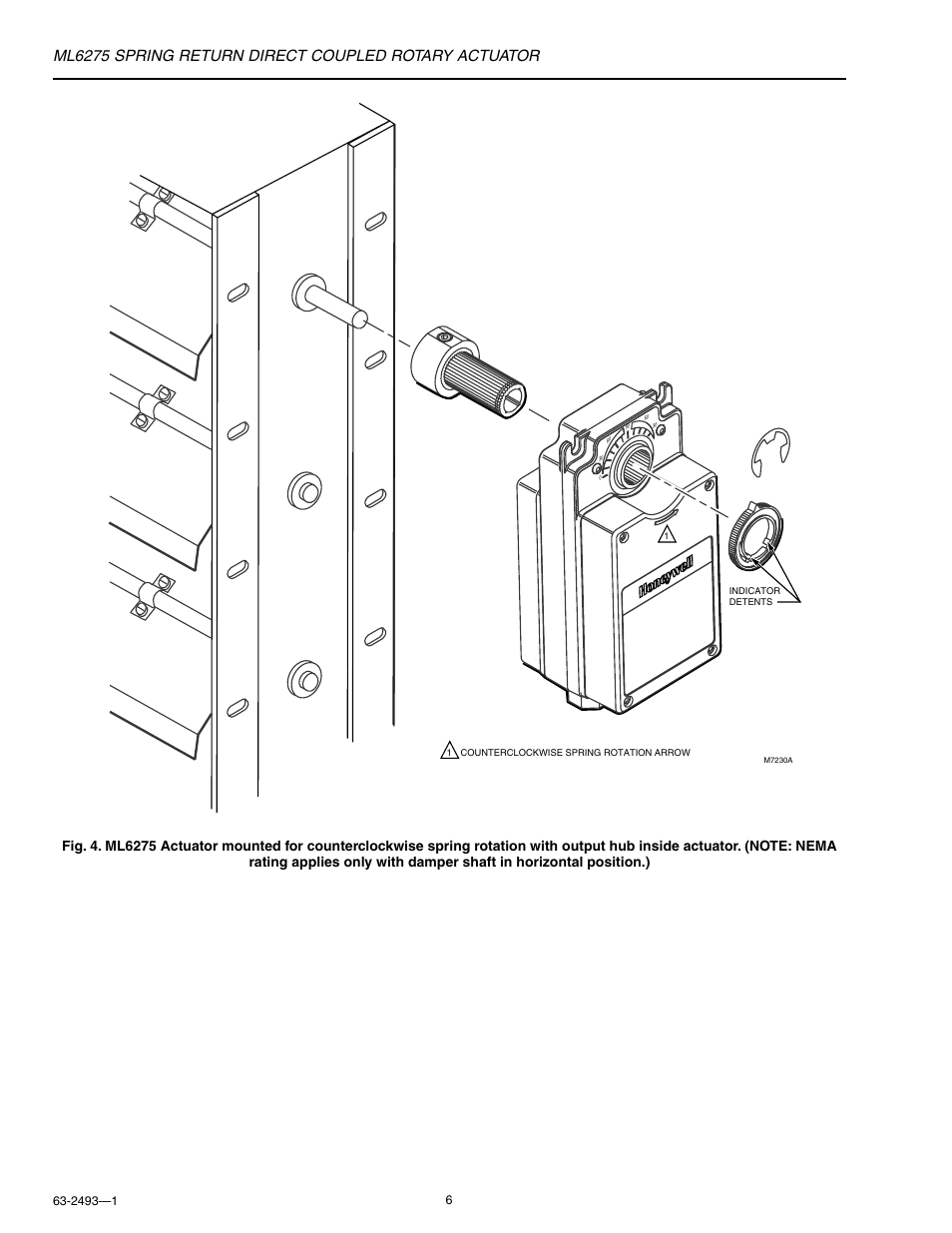 Honeywell SPRING RETURN ML6275 User Manual | Page 6 / 12