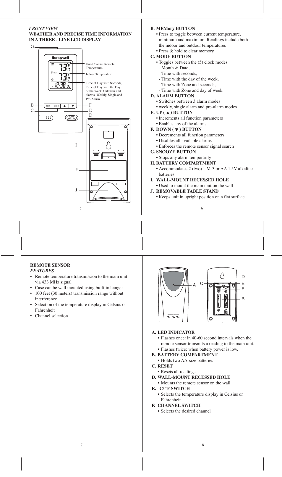 Honeywell TE103NL User Manual | Page 2 / 5