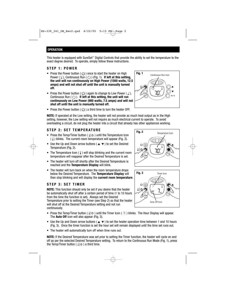 Honeywell HZ-341 User Manual | Page 2 / 19