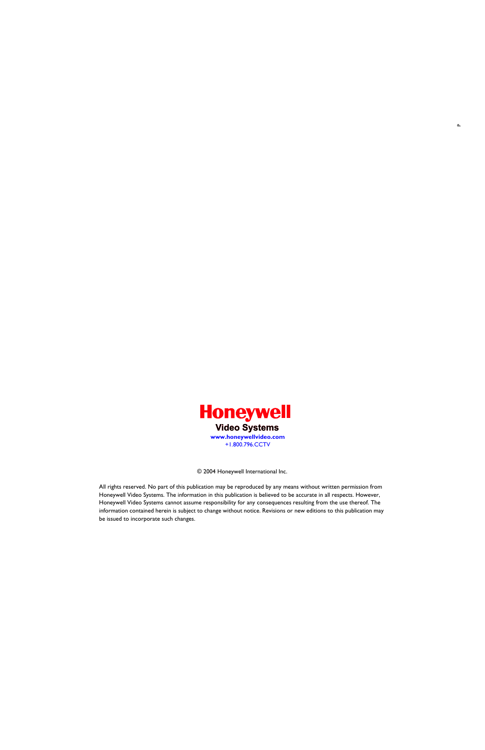 Honeywell HRTL-One User Manual | Page 62 / 62