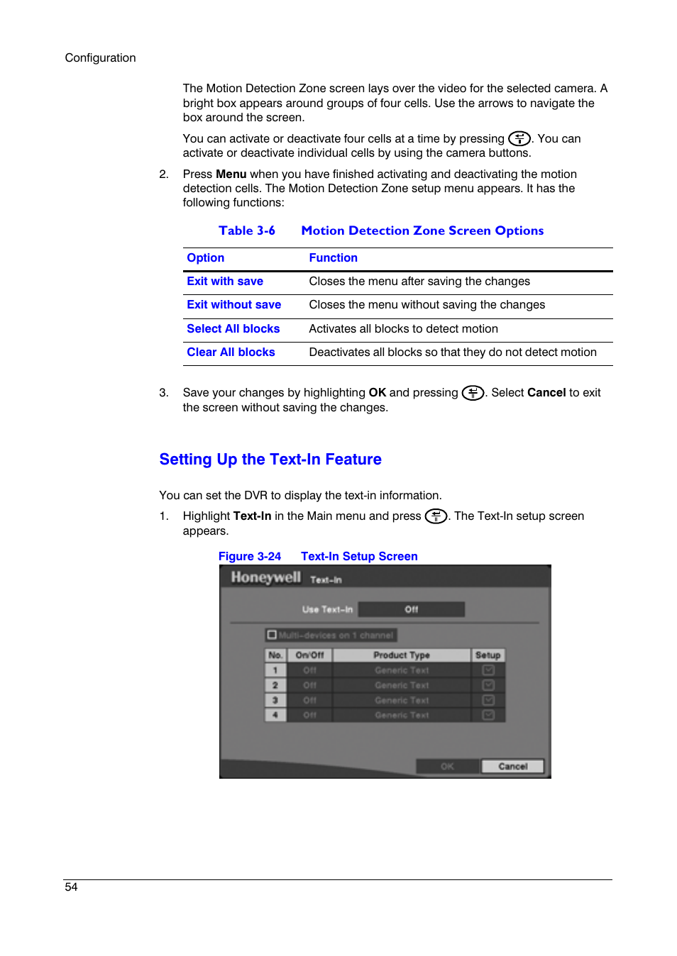 Setting up the text-in feature | Honeywell HRSD4 User Manual | Page 54 / 136