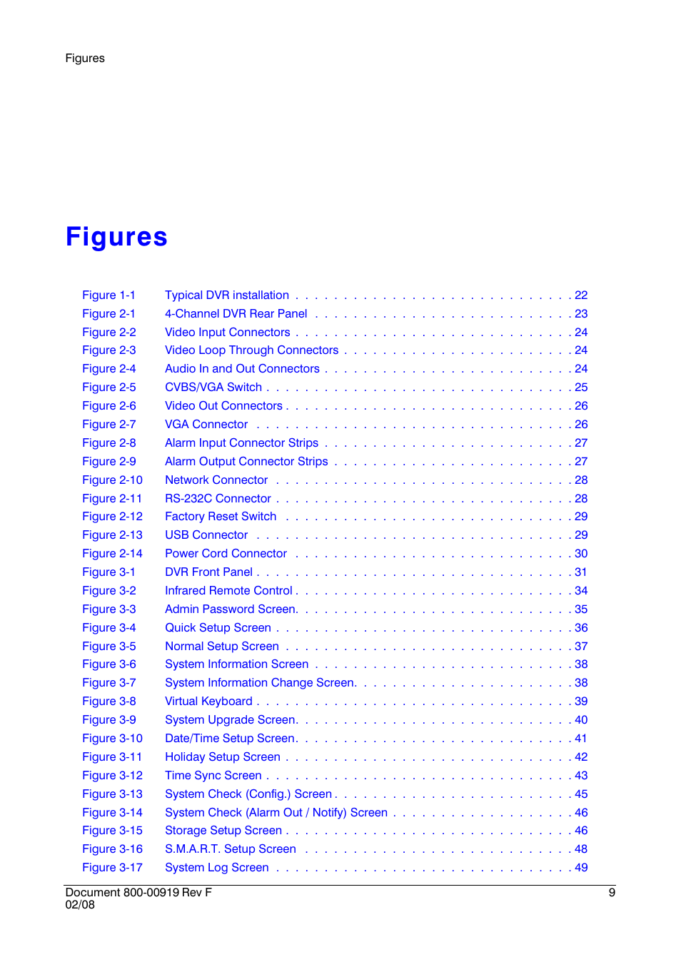Figures | Honeywell HRSD4 User Manual | Page 9 / 136