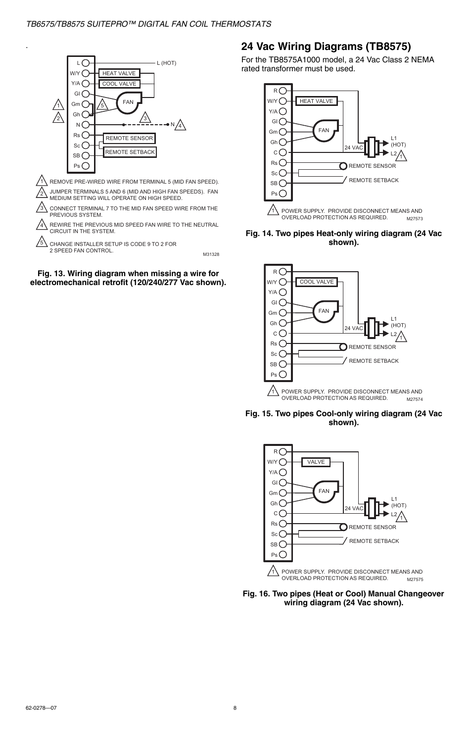 Honeywell SUITEPRO TB8575 User Manual | Page 8 / 20