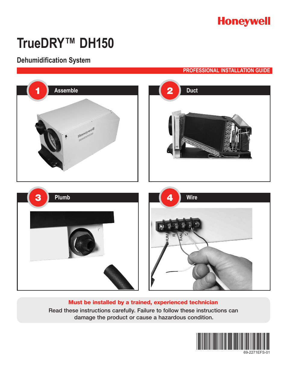 Honeywell TRUEDRY DH150 User Manual | 60 pages
