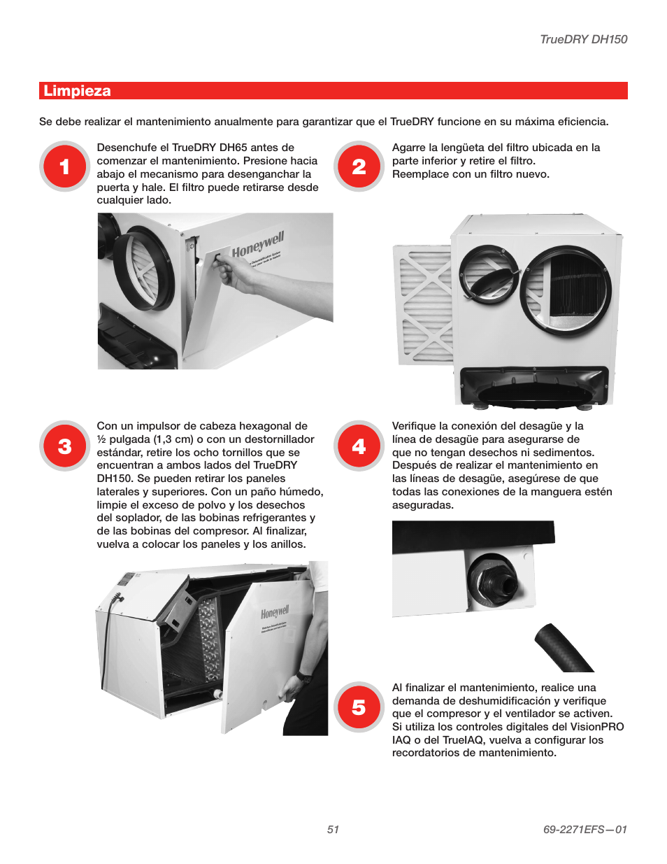Honeywell TRUEDRY DH150 User Manual | Page 53 / 60