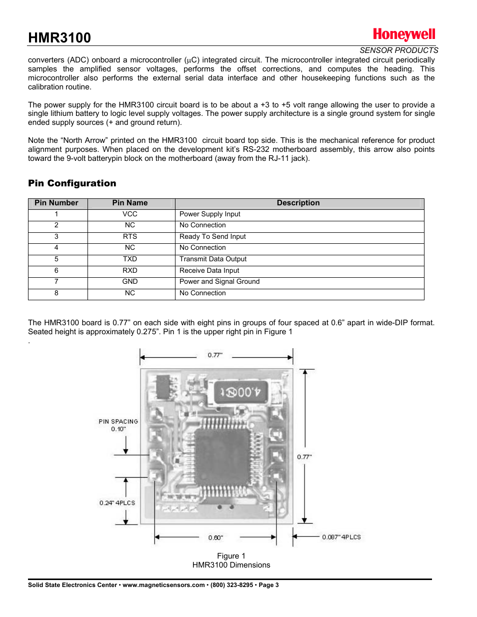 Hmr3100 | Honeywell HMR3100 User Manual | Page 3 / 7