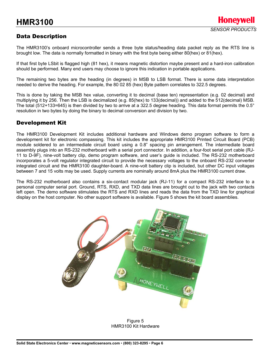 Hmr3100 | Honeywell HMR3100 User Manual | Page 6 / 7