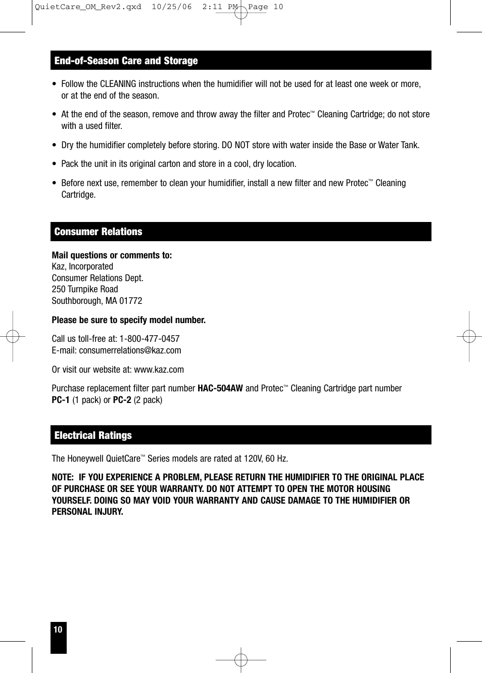 Honeywell HCM-630 Series User Manual | Page 10 / 36