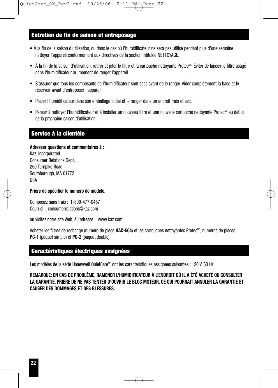 Honeywell HCM-630 Series User Manual | Page 22 / 36