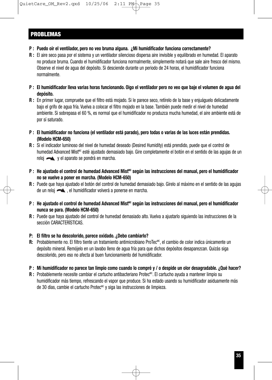 Honeywell HCM-630 Series User Manual | Page 35 / 36