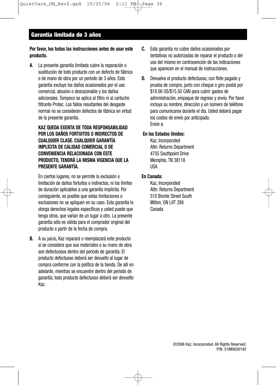 Honeywell HCM-630 Series User Manual | Page 36 / 36