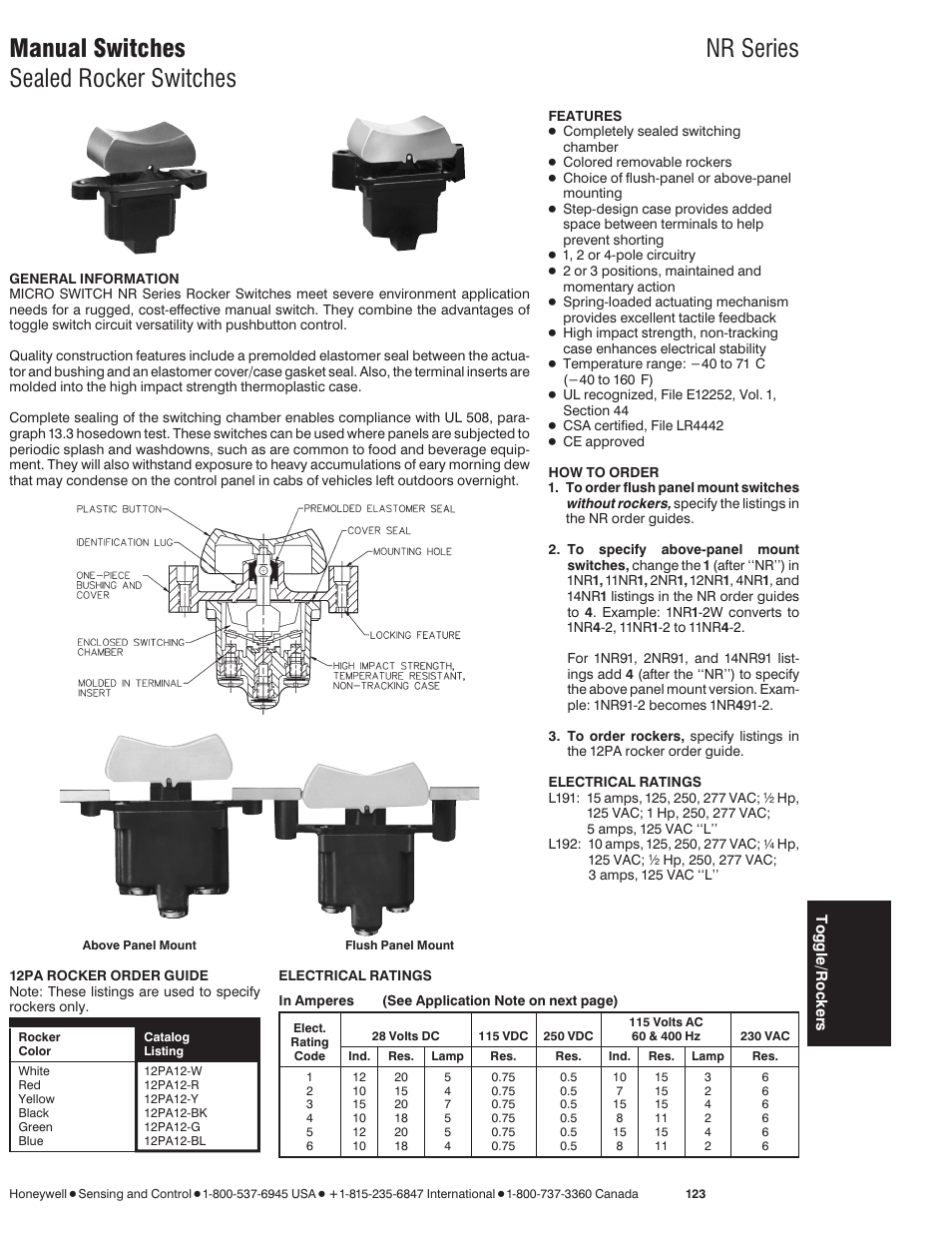 Honeywell NR Series User Manual | 7 pages