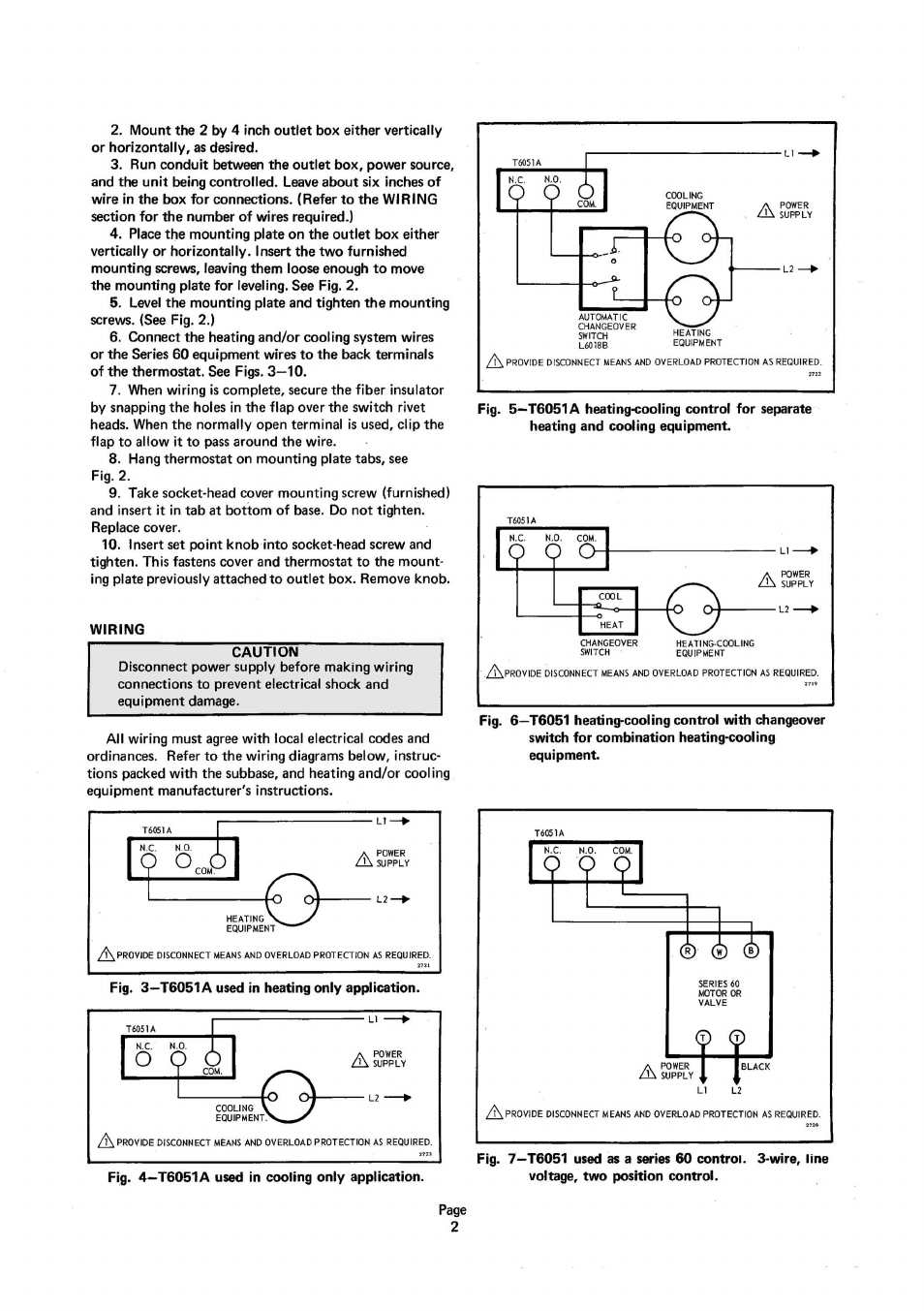 Page 2 | Honeywell T6051 User Manual | Page 2 / 4