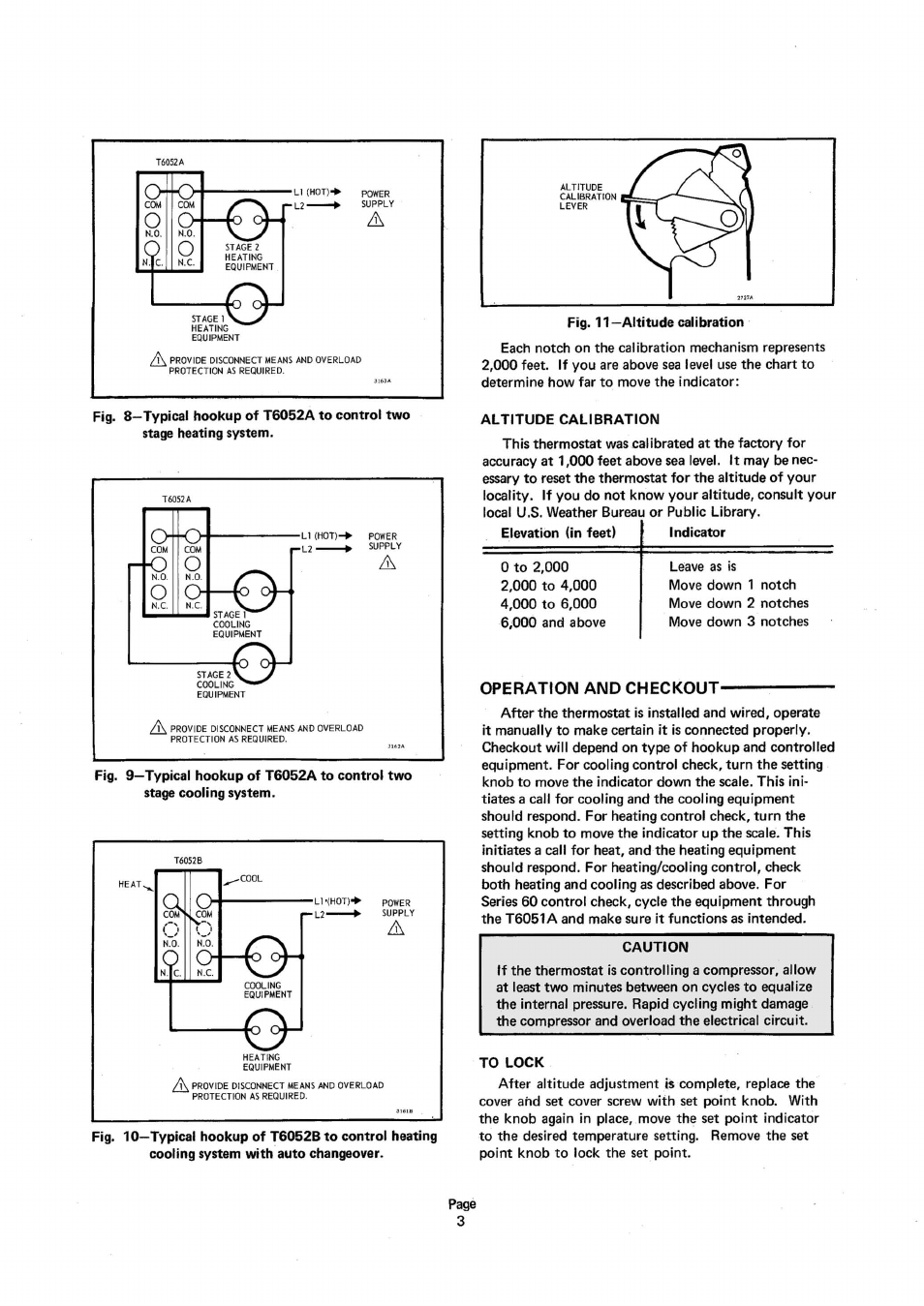 Page 3, Operation and checkout | Honeywell T6051 User Manual | Page 3 / 4