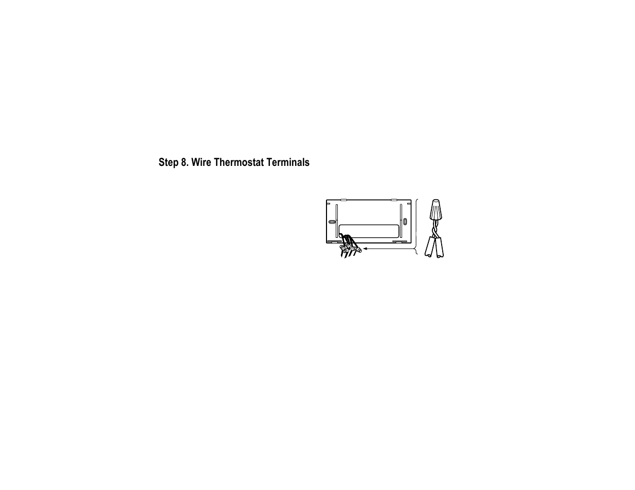 Step 8. wire thermostat terminals | Honeywell CT2095 User Manual | Page 23 / 40