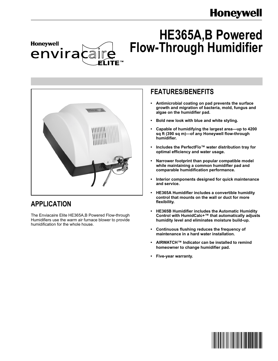 Honeywell ENVIRACAIRE HE365B User Manual | 12 pages