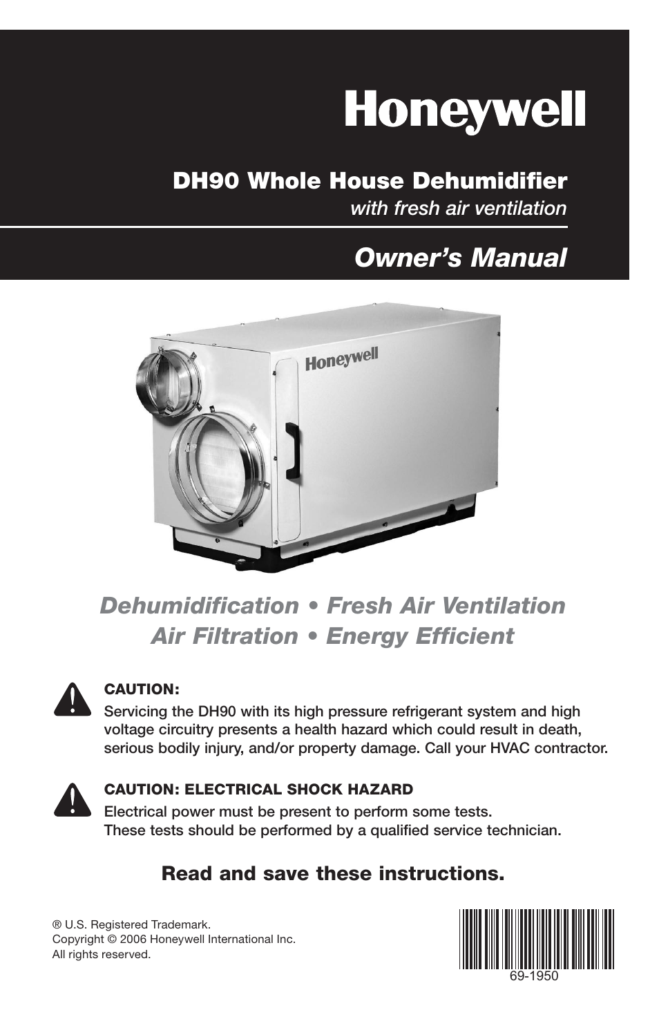 Honeywell DH90 User Manual | 4 pages