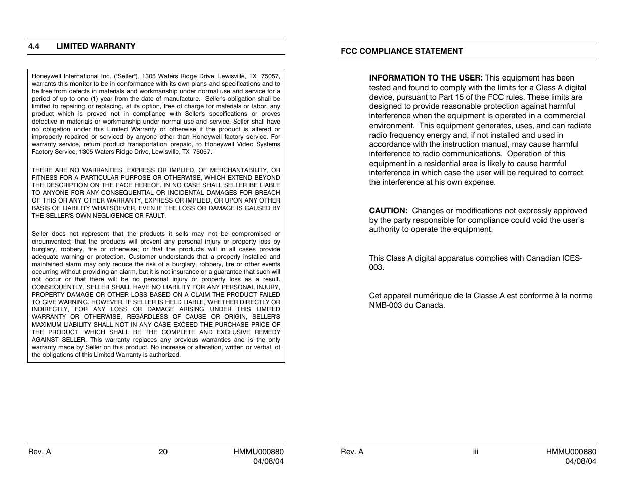 Honeywell HMLCD15 User Manual | Page 3 / 16