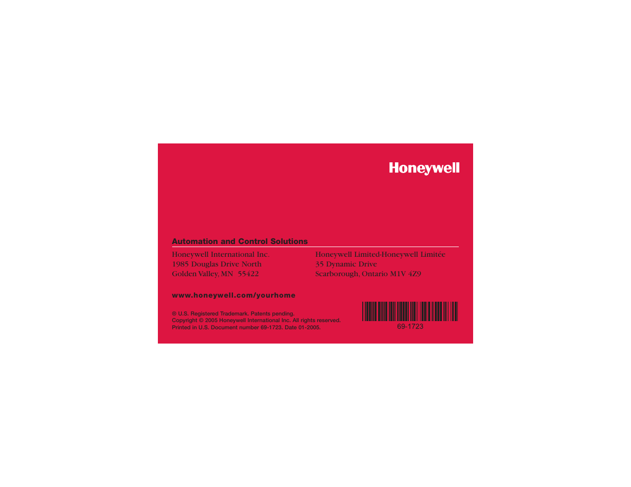 Honeywell RTH6300B User Manual | Page 24 / 24