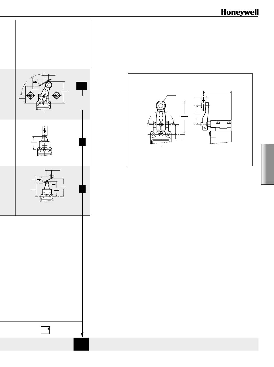 Additional lever types, A1b b c, Actuator types | Honeywell GSS Series User Manual | Page 3 / 12