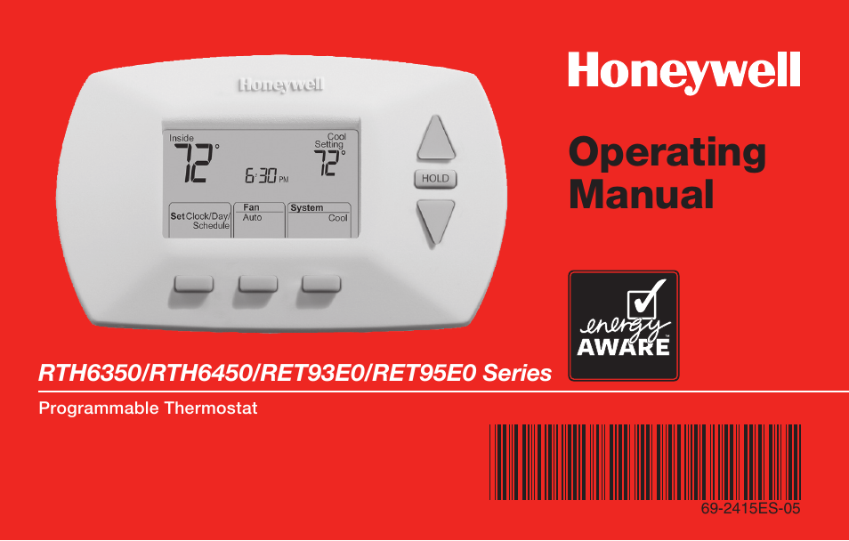 Honeywell RTH6350 User Manual | 56 pages