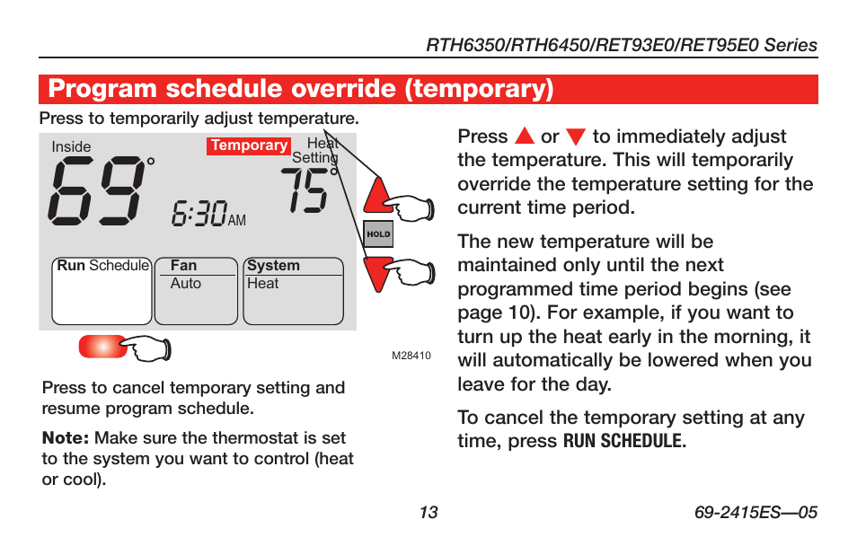 Honeywell RTH6350 User Manual | Page 15 / 56