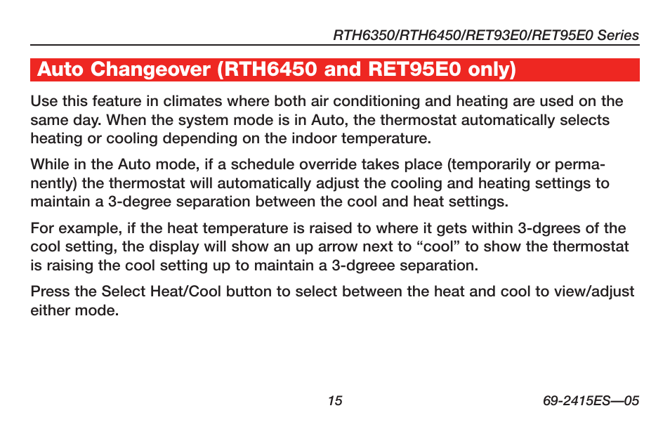About your new thermostat | Honeywell RTH6350 User Manual | Page 17 / 56