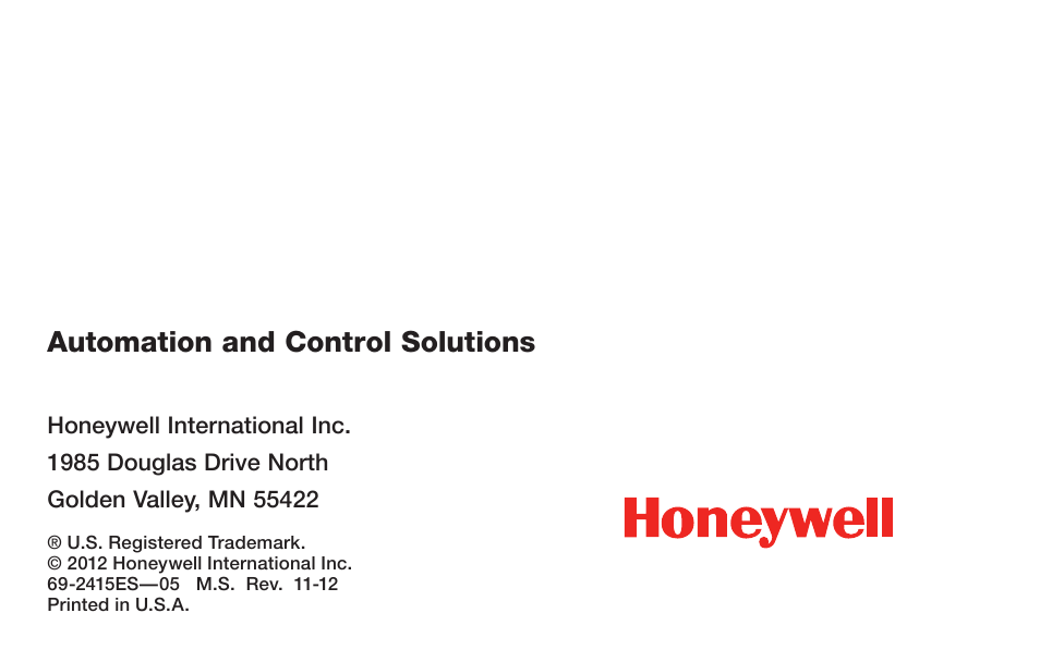 Automation and control solutions | Honeywell RTH6350 User Manual | Page 28 / 56
