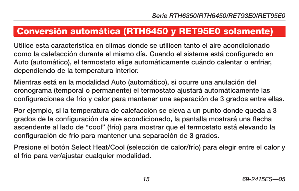 Acerca de su nuevo termostato | Honeywell RTH6350 User Manual | Page 45 / 56