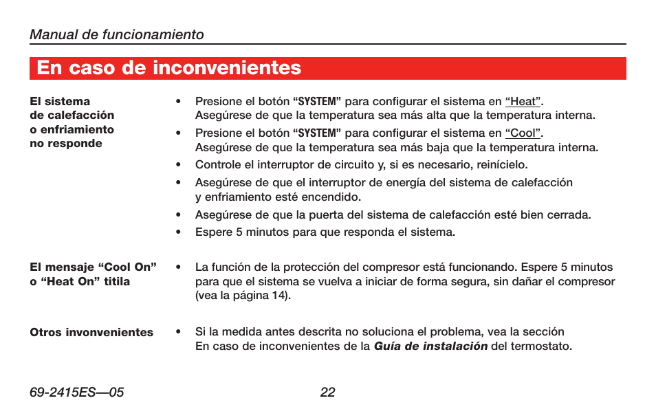 Honeywell RTH6350 User Manual | Page 52 / 56
