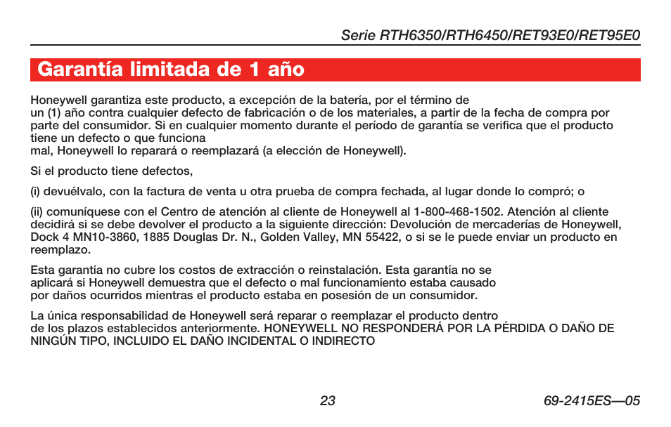 Honeywell RTH6350 User Manual | Page 53 / 56